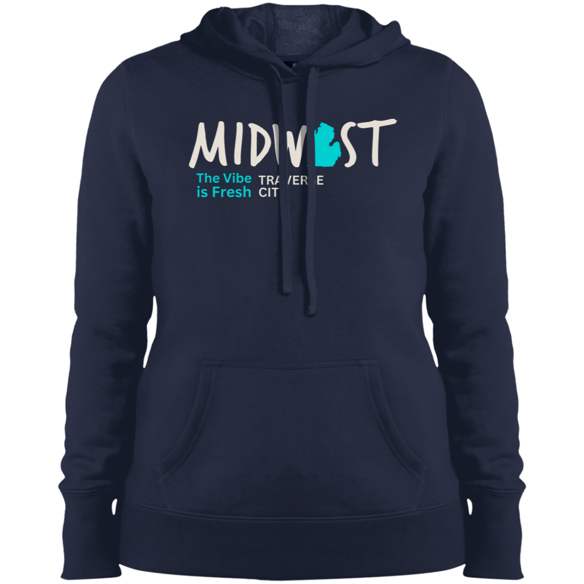 Midwest The Vibe is Fresh Traverse City Ladies' Hoodie