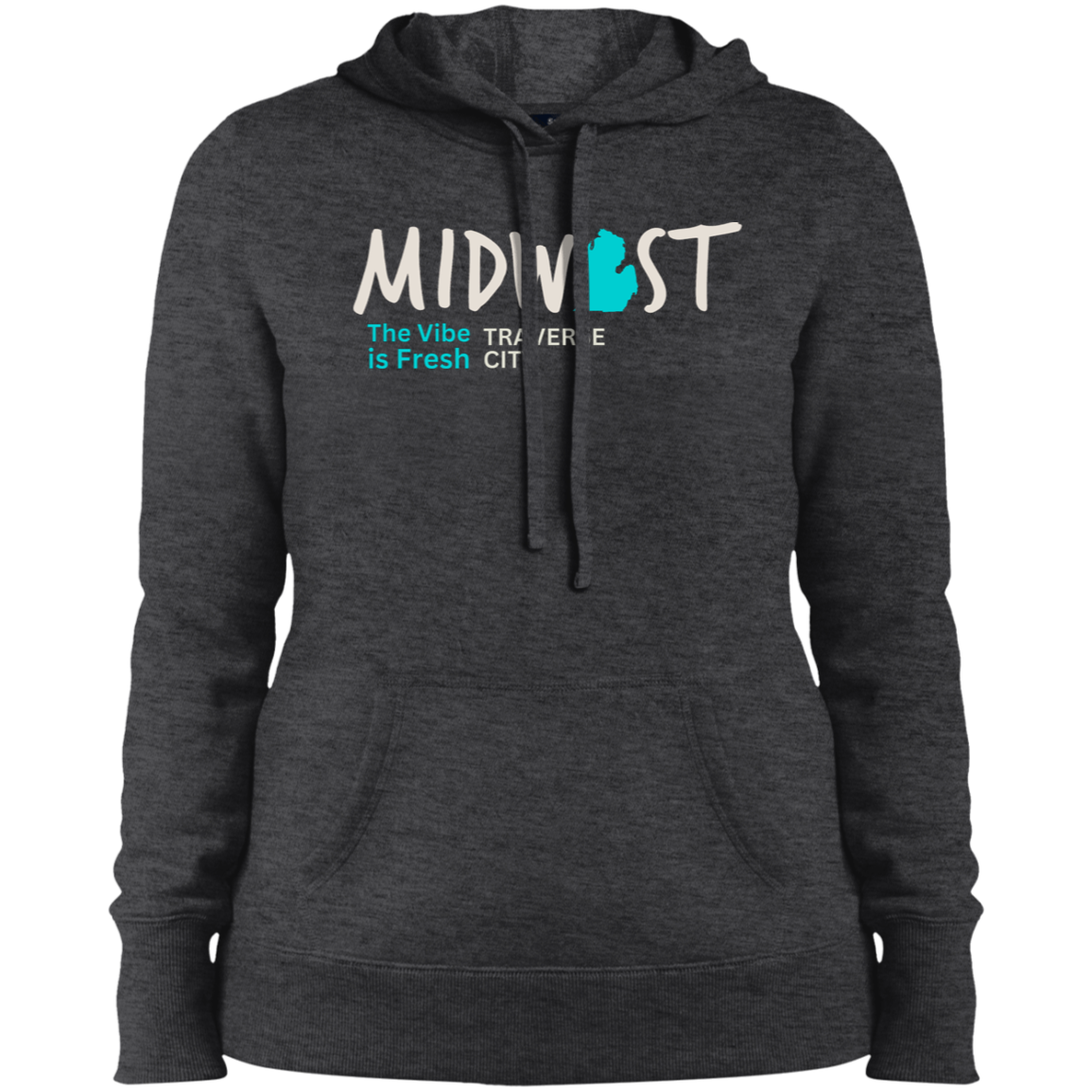 Midwest The Vibe is Fresh Traverse City Ladies' Hoodie