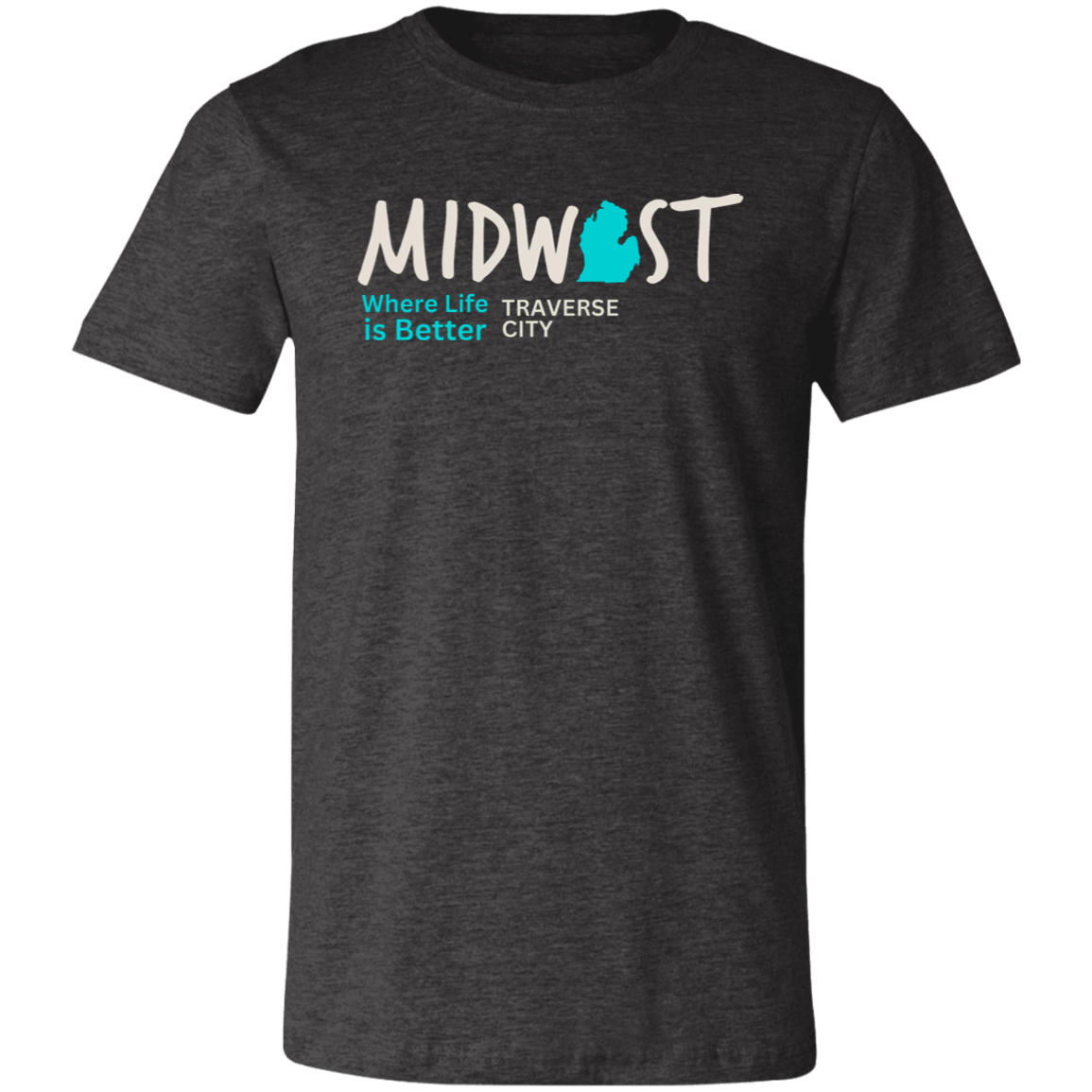 Midwest Where Life is Better Traverse City Unisex Jersey Tee