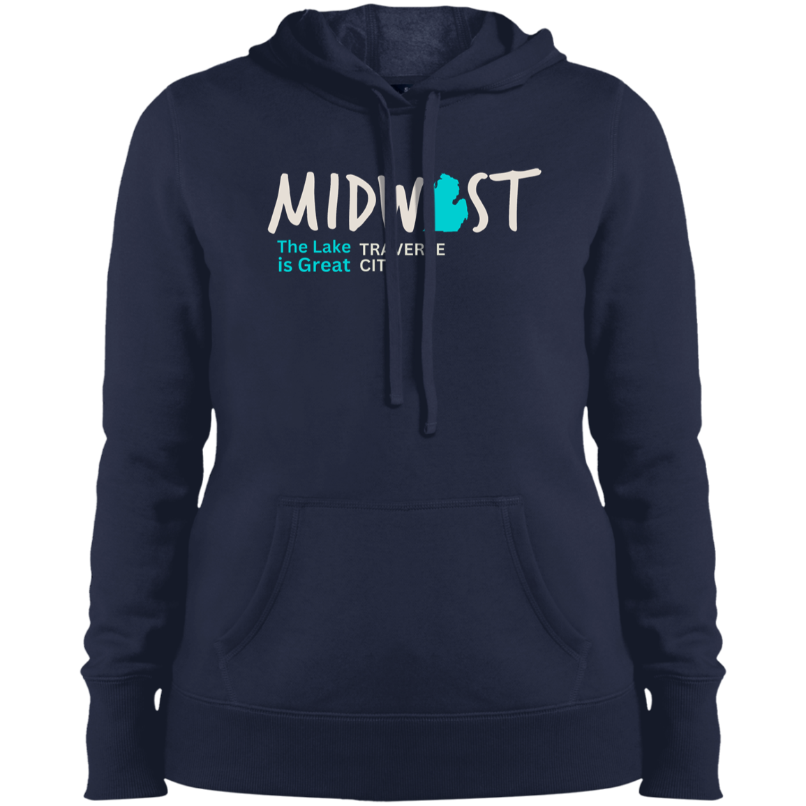 Midwest The Lake is Great Traverse City Ladies' Hoodie