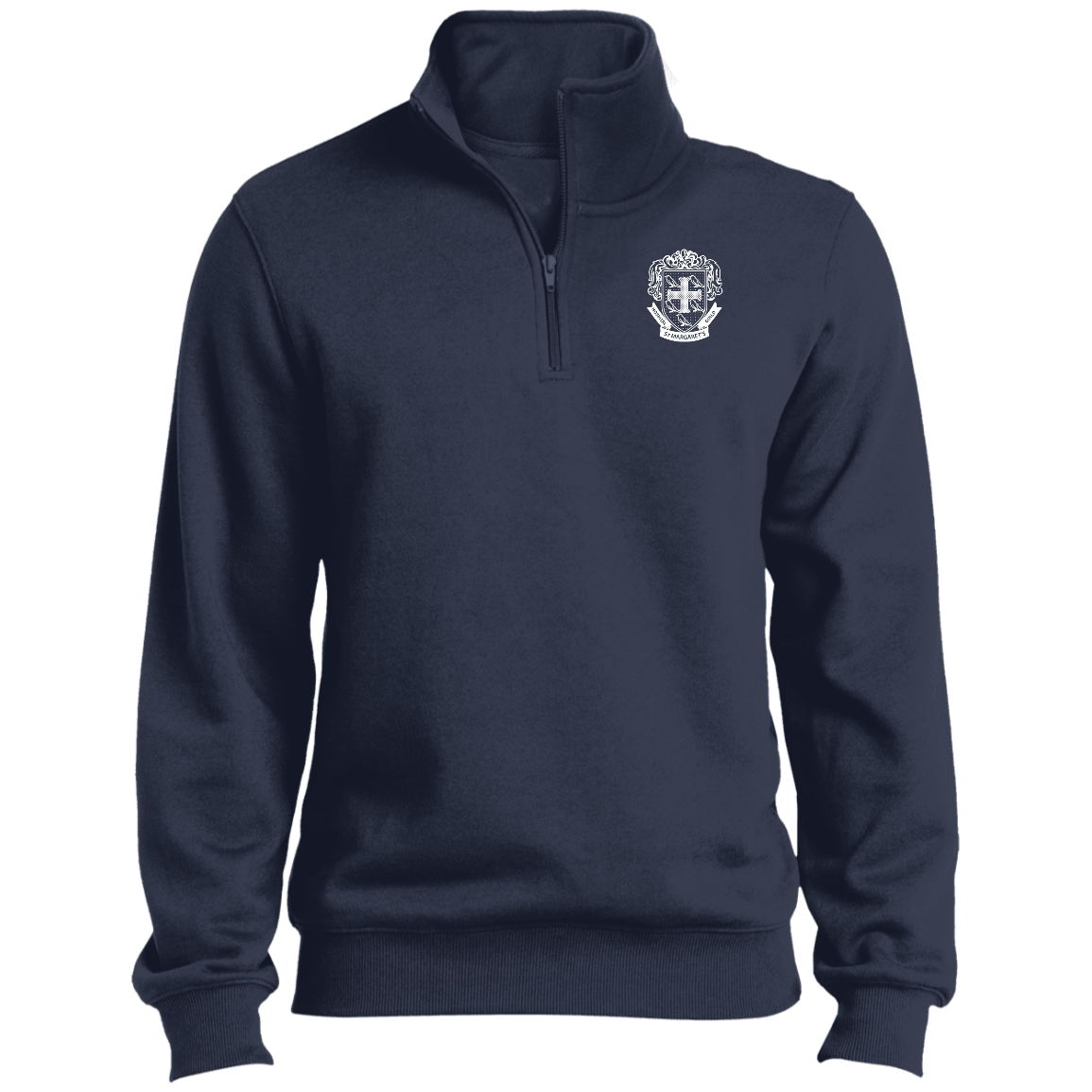 St. Margaret's Ladies 1/4 Zip Cotton/Fleece Sweatshirt
