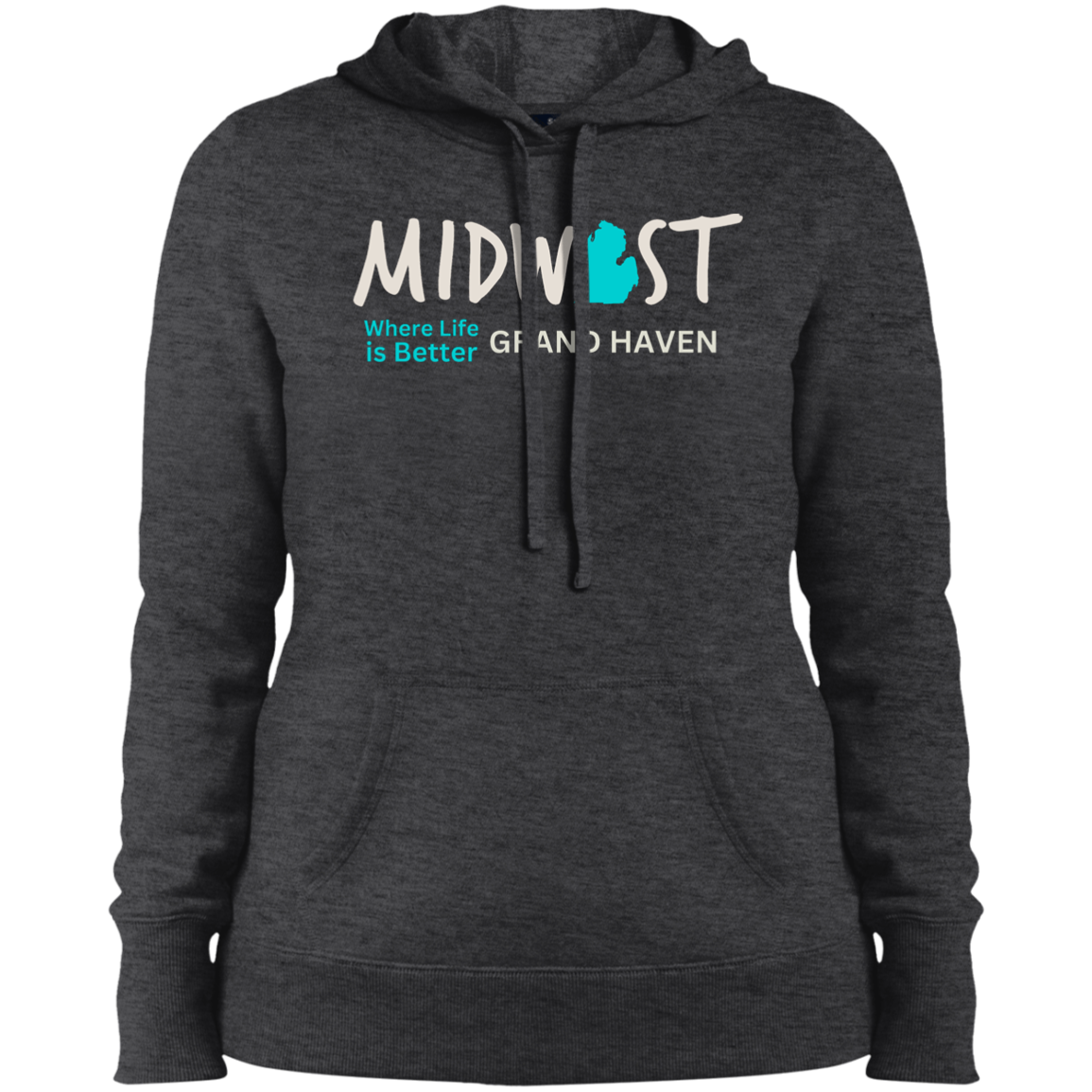 Midwest Where Life is Better Grand Haven Ladies' Hoodie
