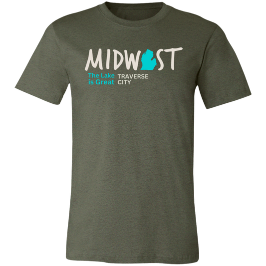 Midwest The Lake is Great Traverse City  Unisex Jersey Tee