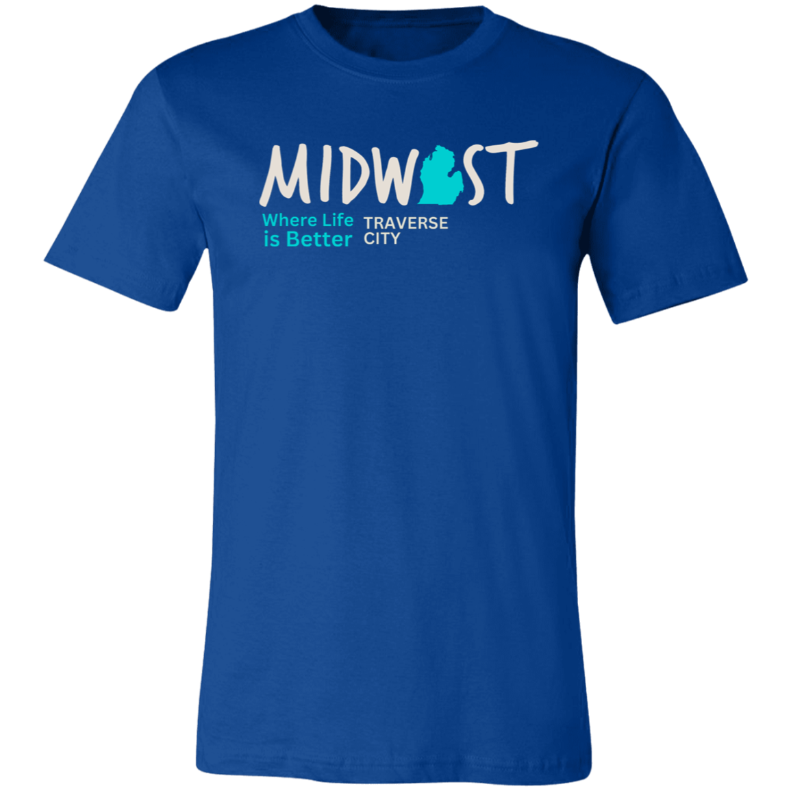 Midwest Where Life is Better Traverse City Unisex Jersey Tee