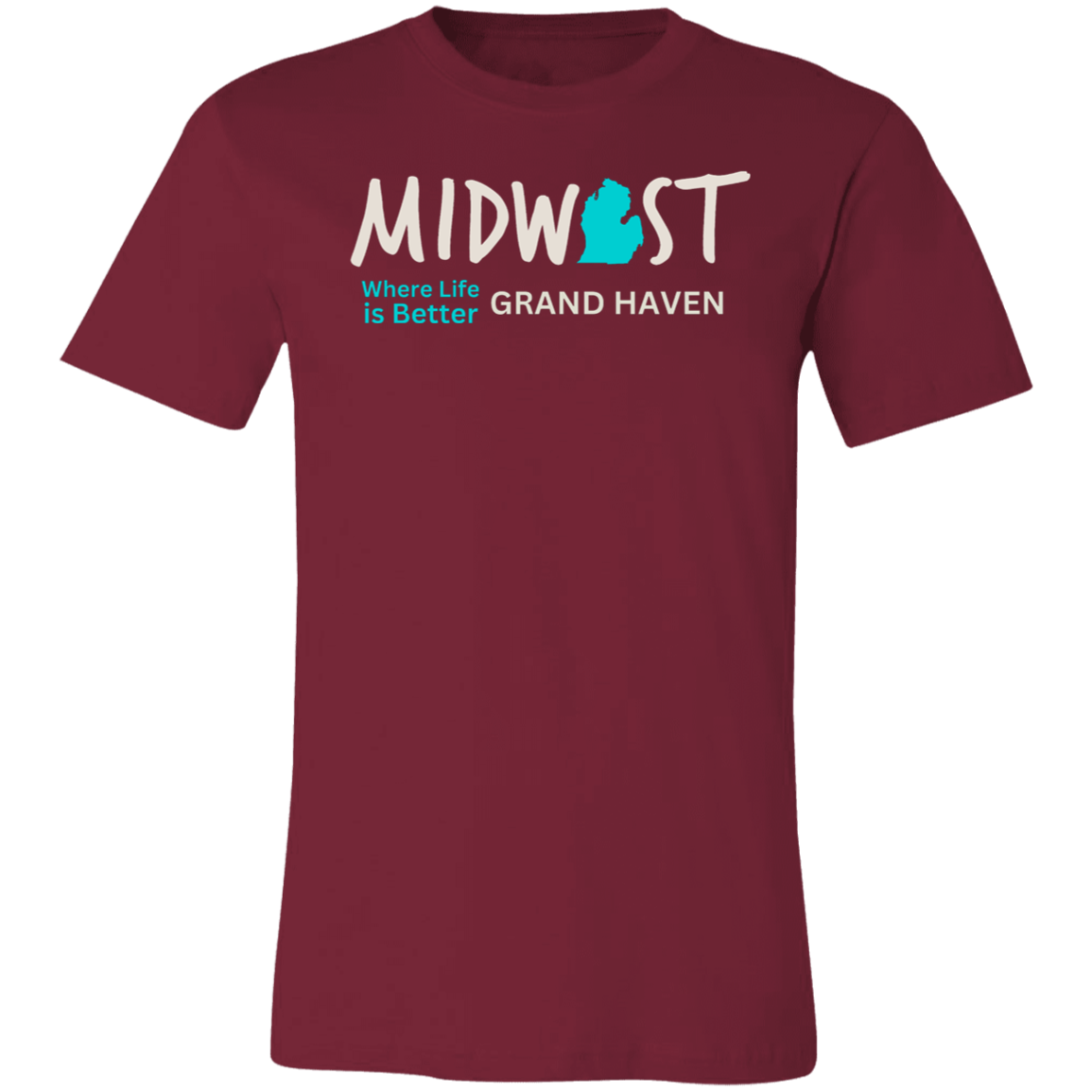 Midwest Where Life is Better Grand Haven Unisex Jersey Tee