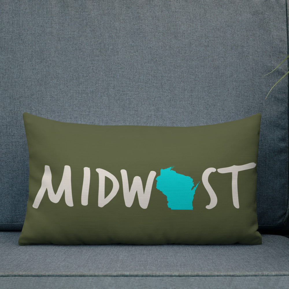 Wisconsin Midwest 'Love It' Premium Pillow