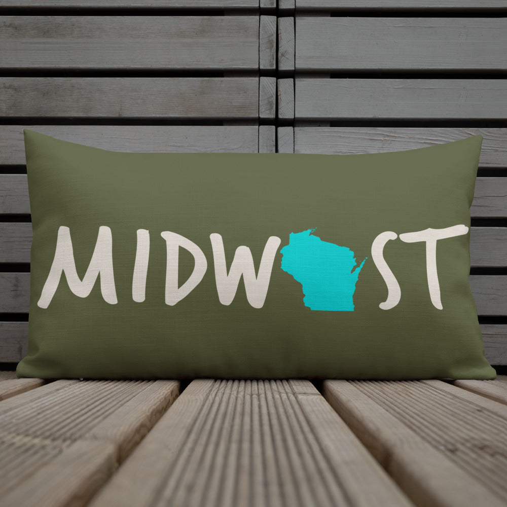 Wisconsin Midwest 'Love It' Premium Pillow