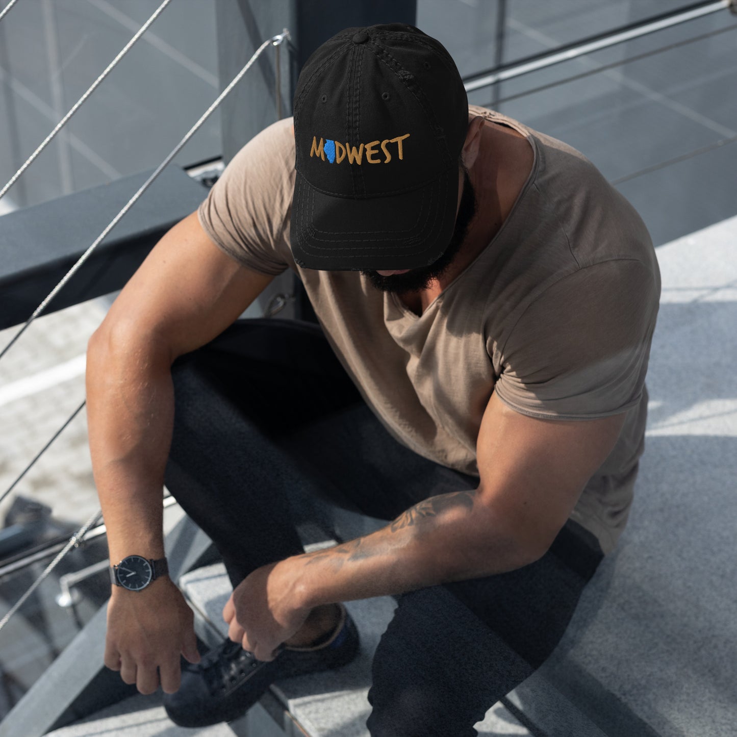 Illinois Midwest™ Lookin Sharp Distressed Dad Hat