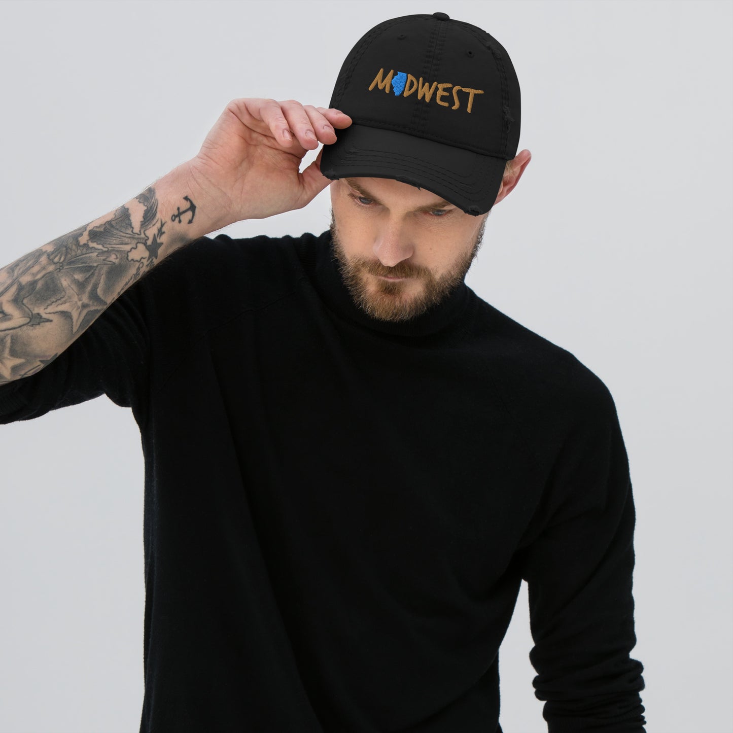 Illinois Midwest™ Lookin Sharp Distressed Dad Hat