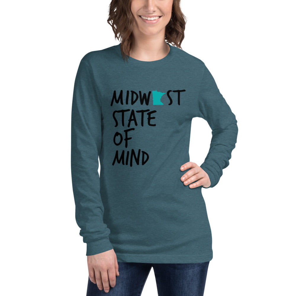 Midwest State of Mind™ Minnesota Unisex Long Sleeve Tee