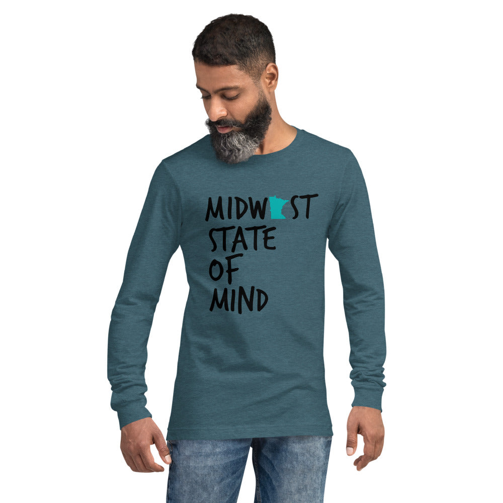 Midwest State of Mind™ Minnesota Unisex Long Sleeve Tee