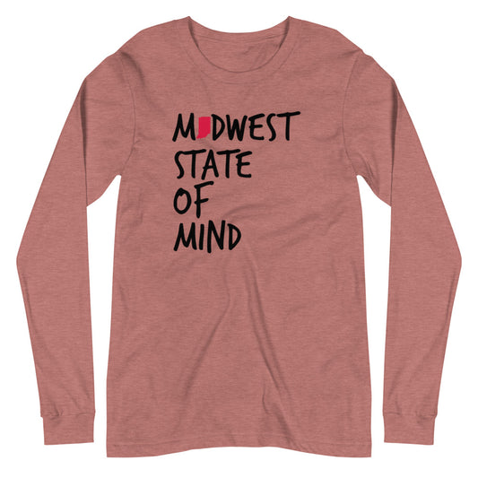 Midwest State of Mind Indiana™ Unisex Long Sleeve Tee