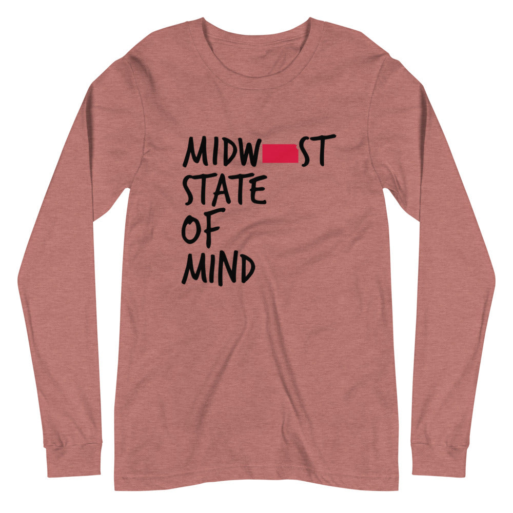 Midwest State of Mind™ Kansas Unisex Long Sleeve Tee