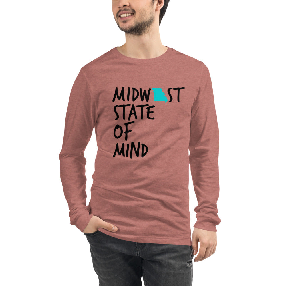Midwest State of Mind™ Missouri Unisex Long Sleeve Tee