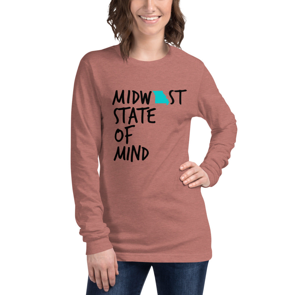 Midwest State of Mind™ Missouri Unisex Long Sleeve Tee