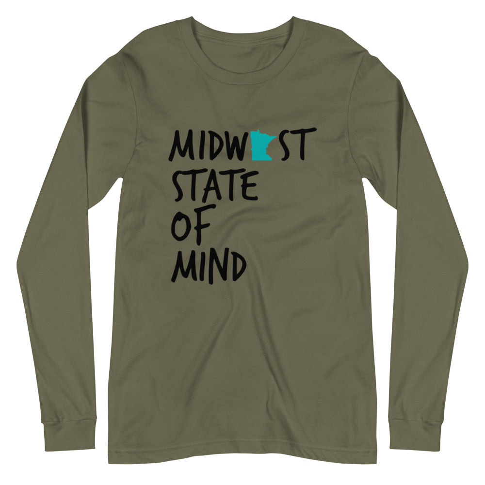 Midwest State of Mind™ Minnesota Unisex Long Sleeve Tee