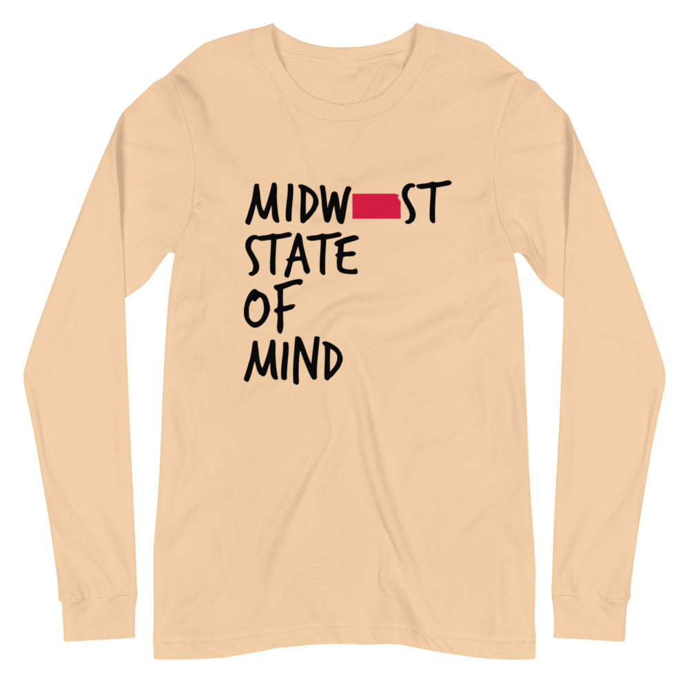 Midwest State of Mind™ Kansas Unisex Long Sleeve Tee