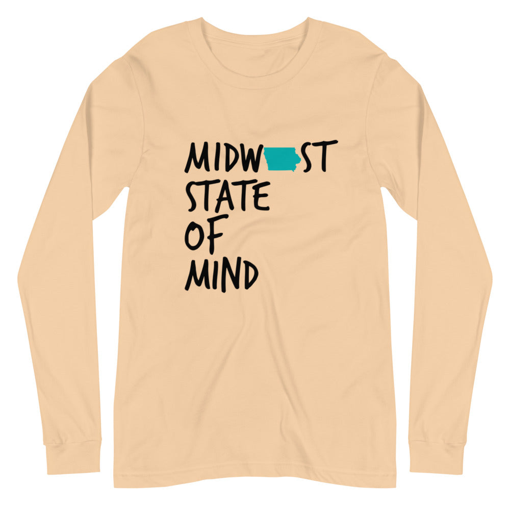 Midwest State of Mind™ Iowa Unisex Long Sleeve Tee