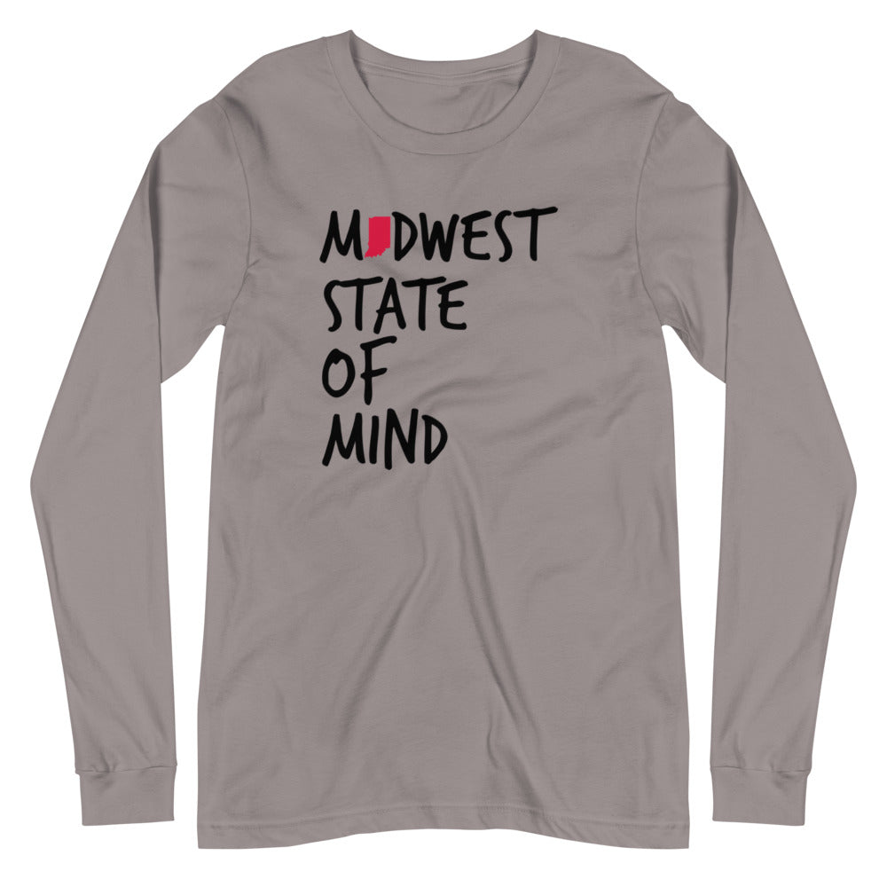 Midwest State of Mind Indiana™ Unisex Long Sleeve Tee