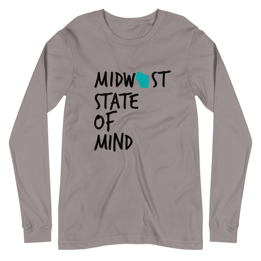 Midwest State of Mind™ Wisconsin Unisex Long Sleeve Tee