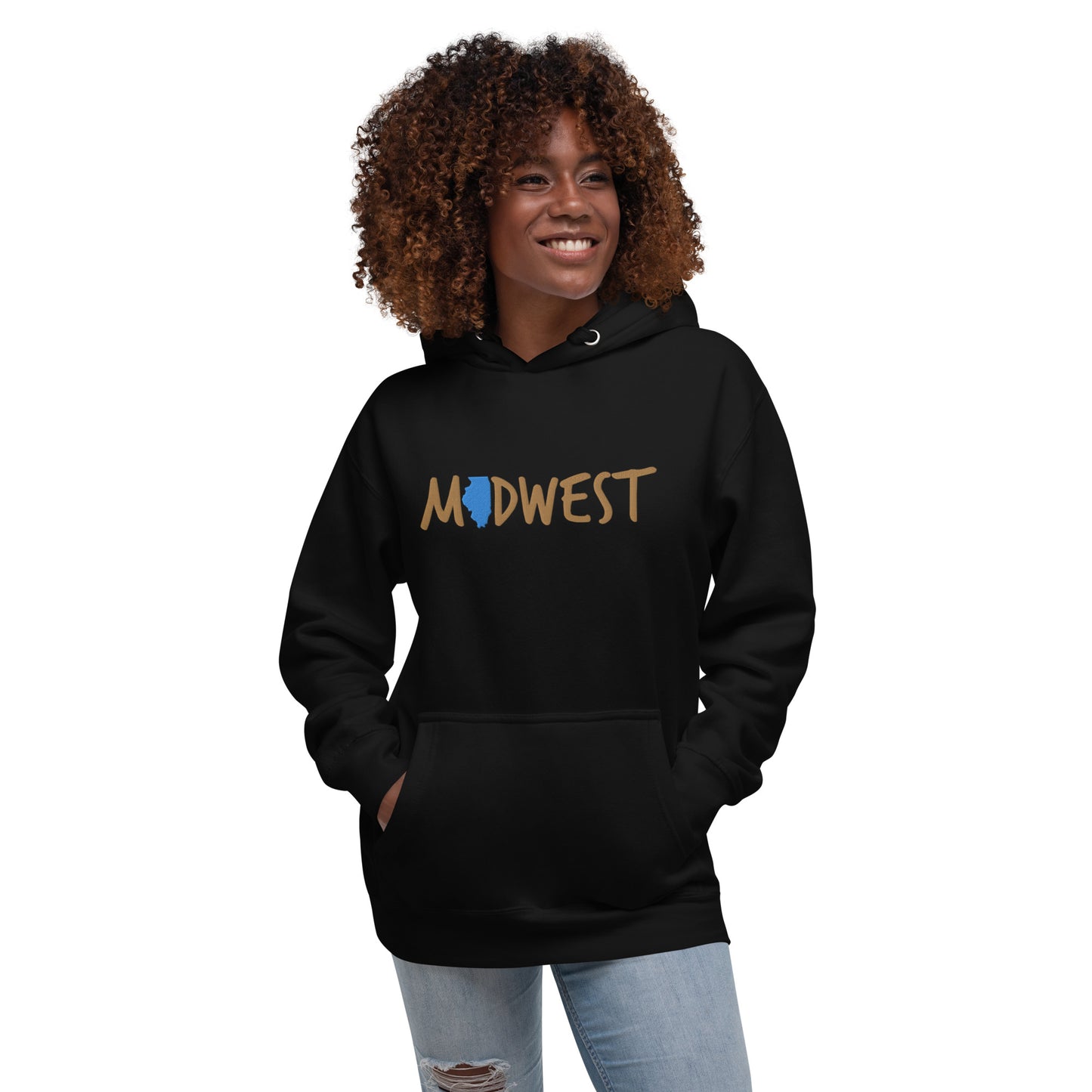 Illinois Midwest 'Love This' Embroidered Unisex Hoodie