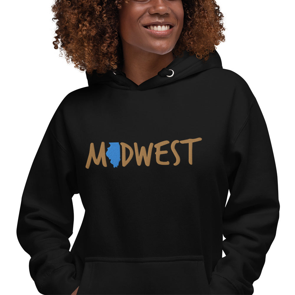 Illinois Midwest 'Love This' Embroidered Unisex Hoodie