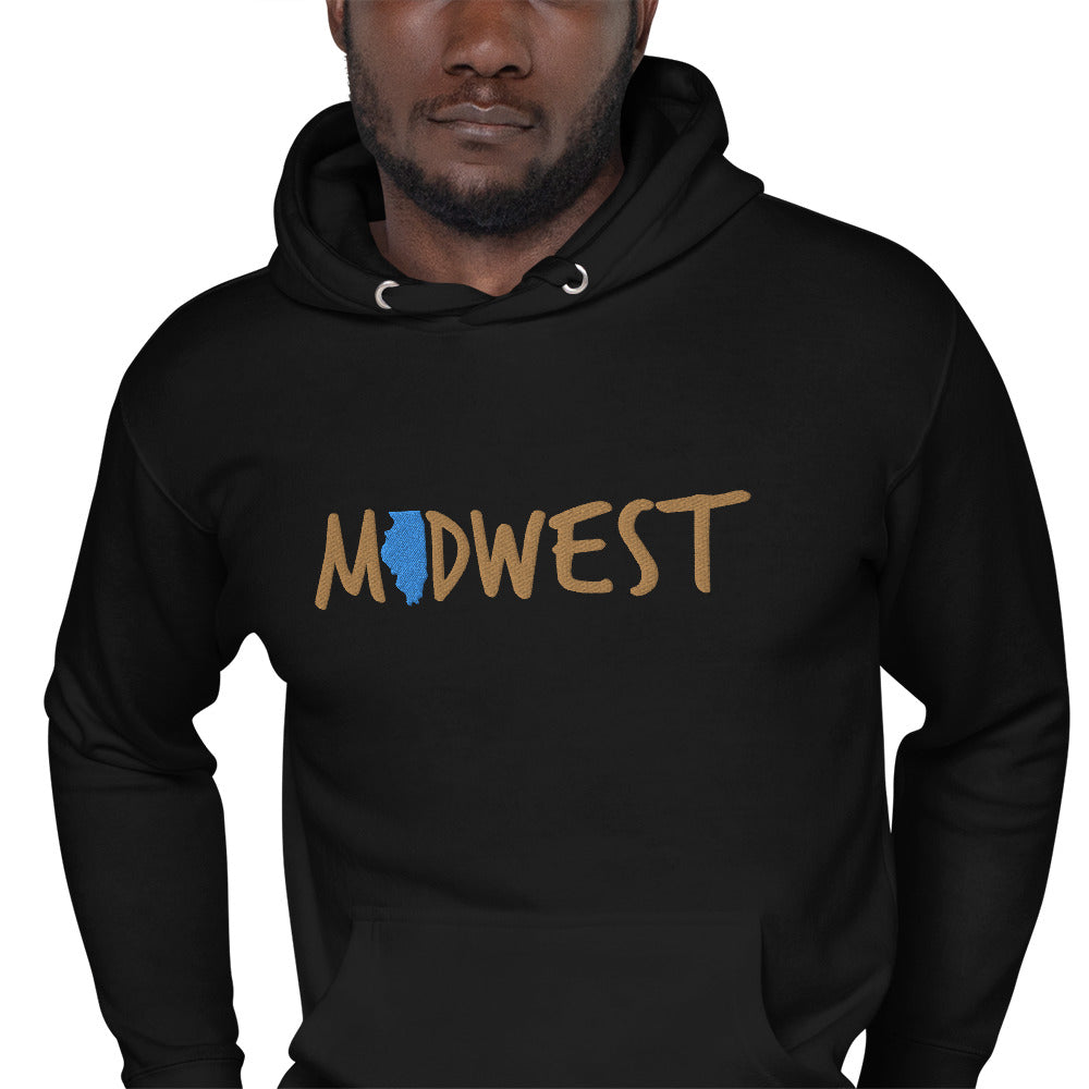 Illinois Midwest 'Love This' Embroidered Unisex Hoodie