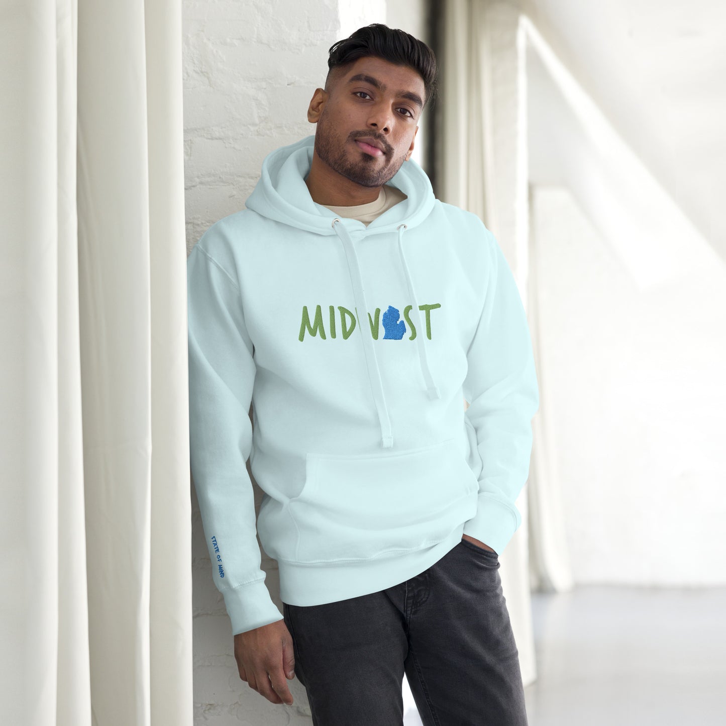 Michigan Midwest 'Love This' Embroidered Unisex Hoodie