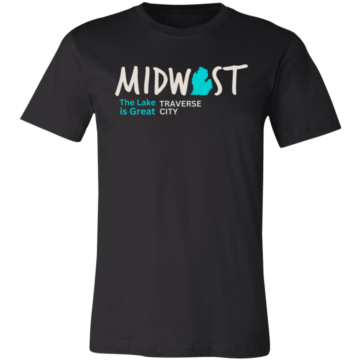 Midwest The Lake is Great Traverse City  Unisex Jersey Tee