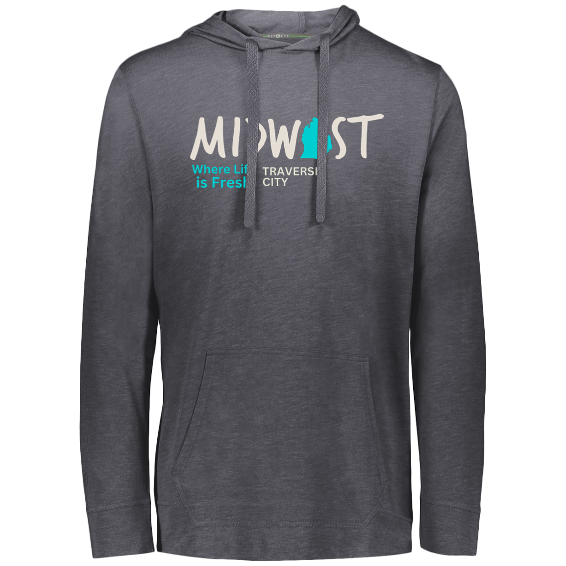 Where Life is Fresh Traverse City Eco Triblend Lightweight Hoodie