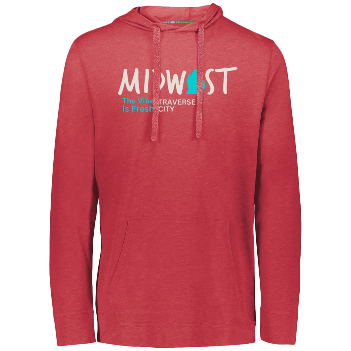 Midwest The Vibe is Fresh Traverse City Eco Lightweight Hoodie
