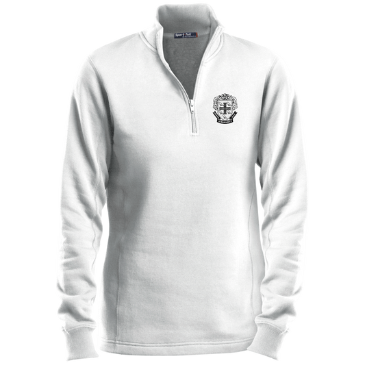 St. Margaret's Ladies 1/4 Zip Cotton/Fleece  Sweatshirt