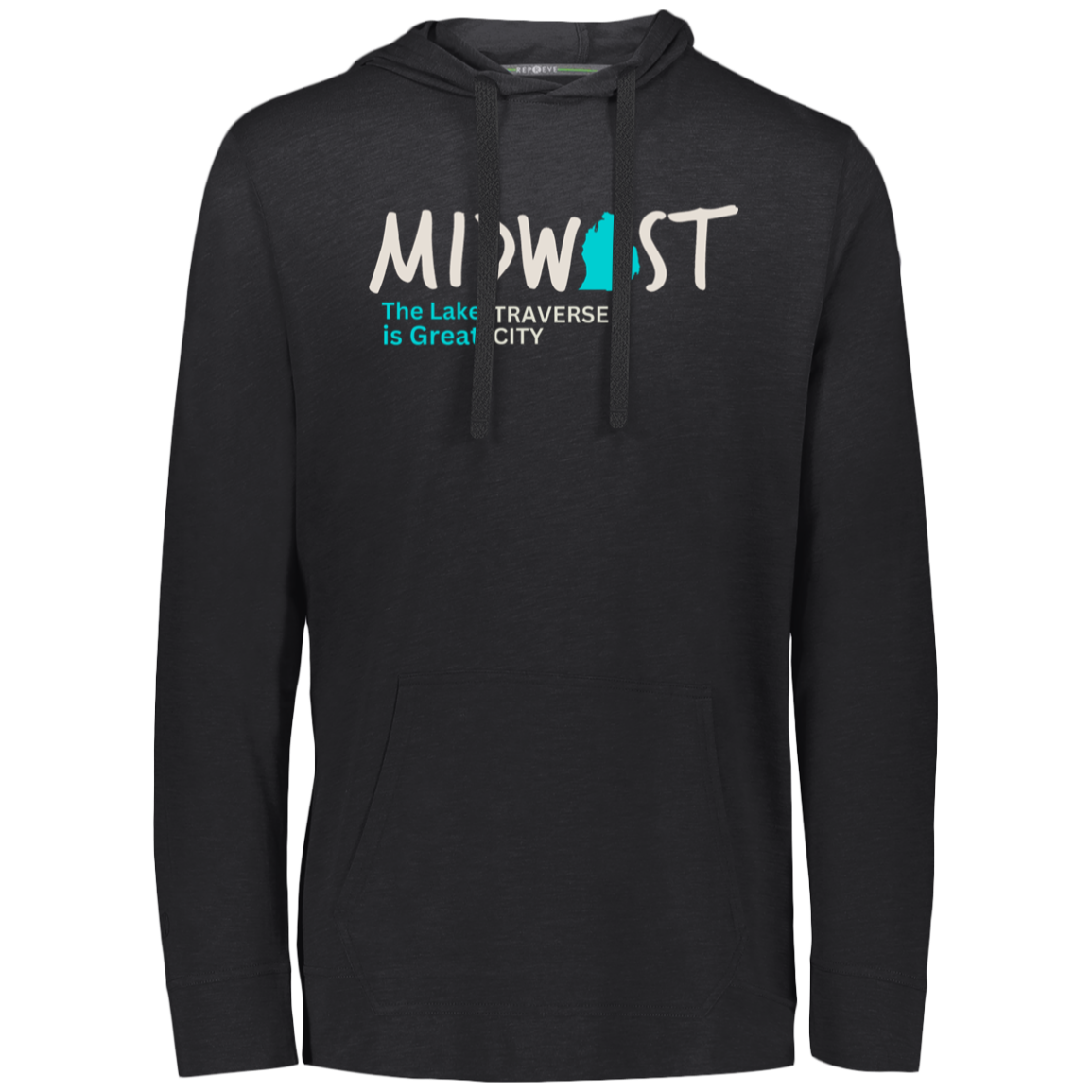 Midwest The Lake is Great Traverse City  Eco Lightweight Hoodie