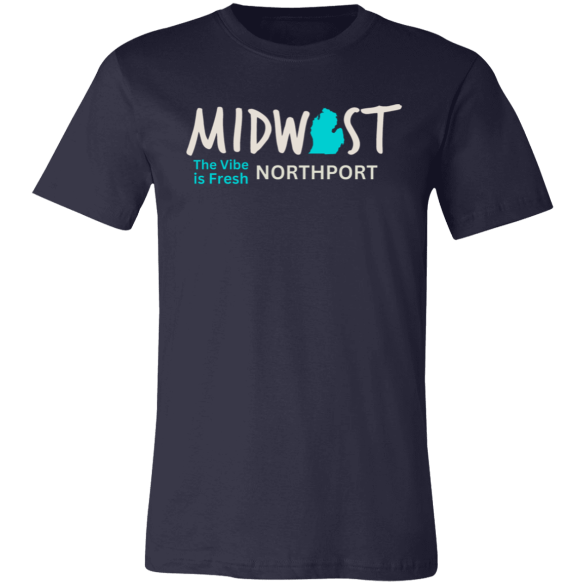 Midwest The Vibe is Fresh Northport  Unisex Jersey Tee