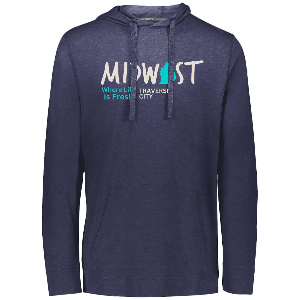 Where Life is Fresh Traverse City Eco Triblend Lightweight Hoodie