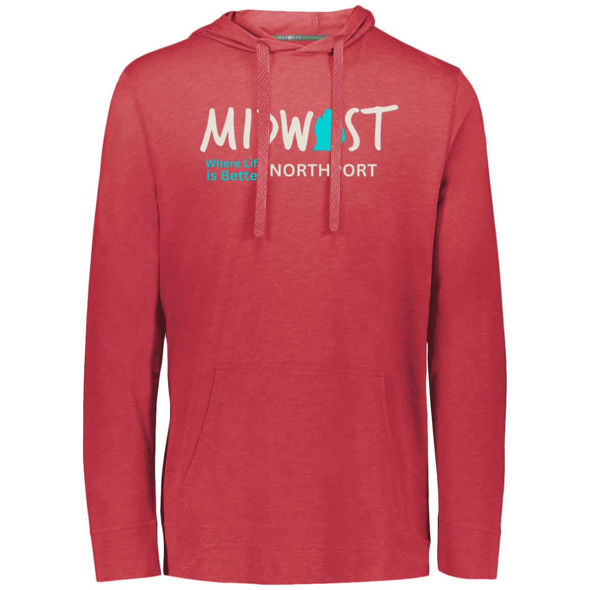 Midwest Where Life is Better Northport  Eco Lightweight Hoodie