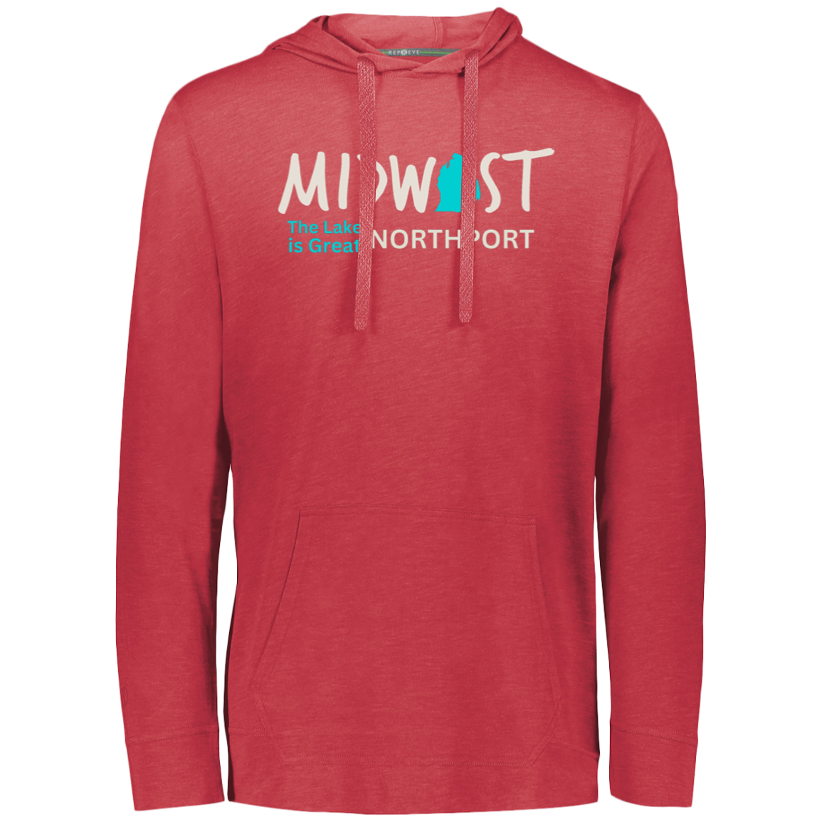 Midwest The Lake is Great Northport Eco Lightweight Hoodie