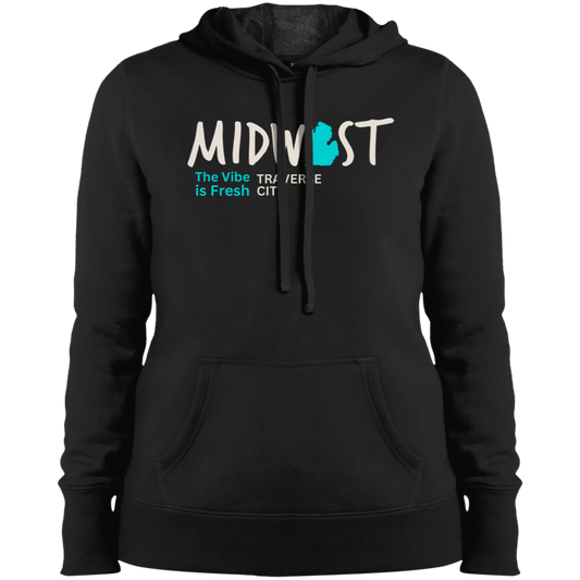 Midwest The Vibe is Fresh Traverse City  Ladies' Hoodie