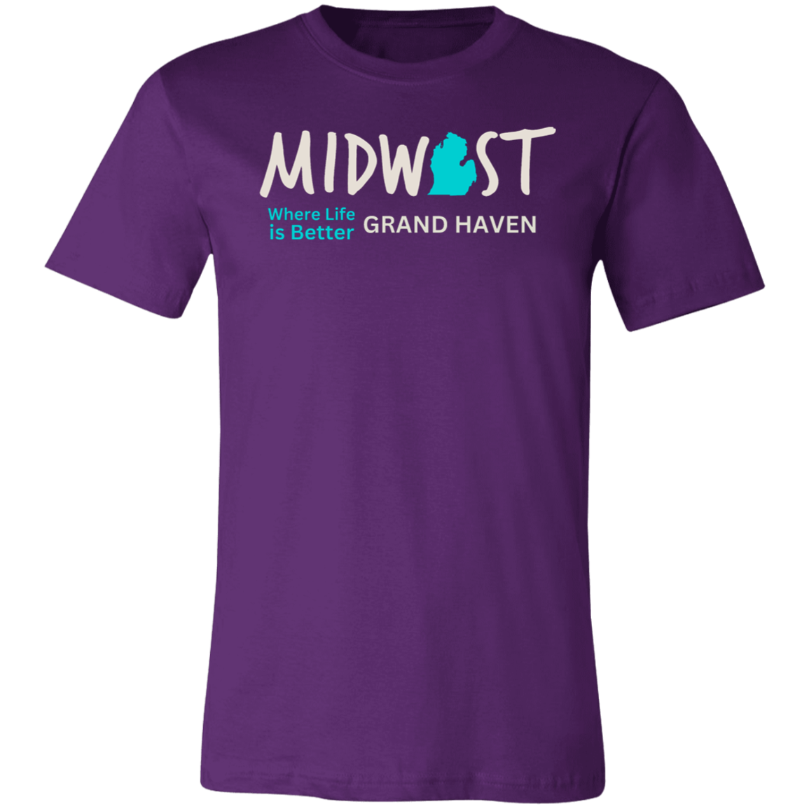 Midwest Where Life is Better Grand Haven Unisex Jersey Tee