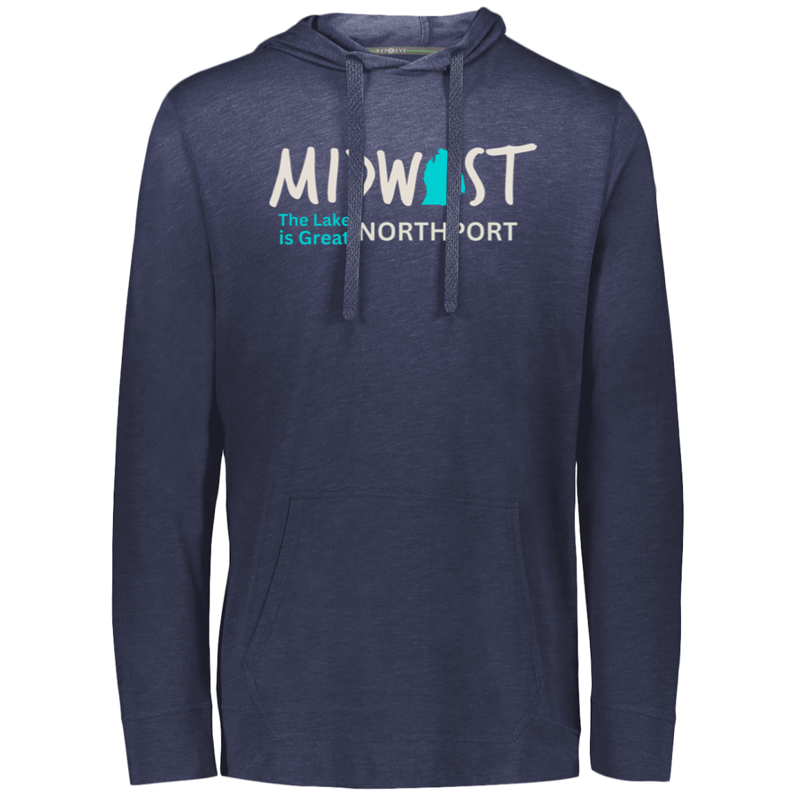Midwest The Lake is Great Northport Eco Lightweight Hoodie