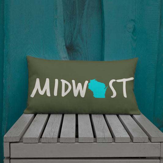 Wisconsin Midwest 'Love It' Premium Pillow