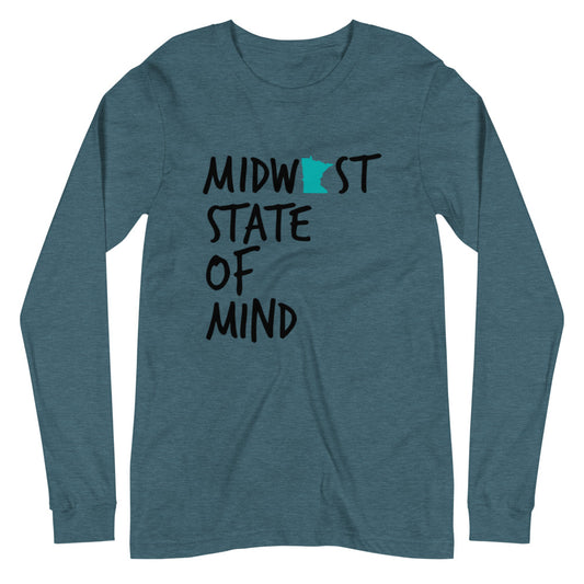 Midwest State of Mind™ Minnesota Unisex Long Sleeve Tee