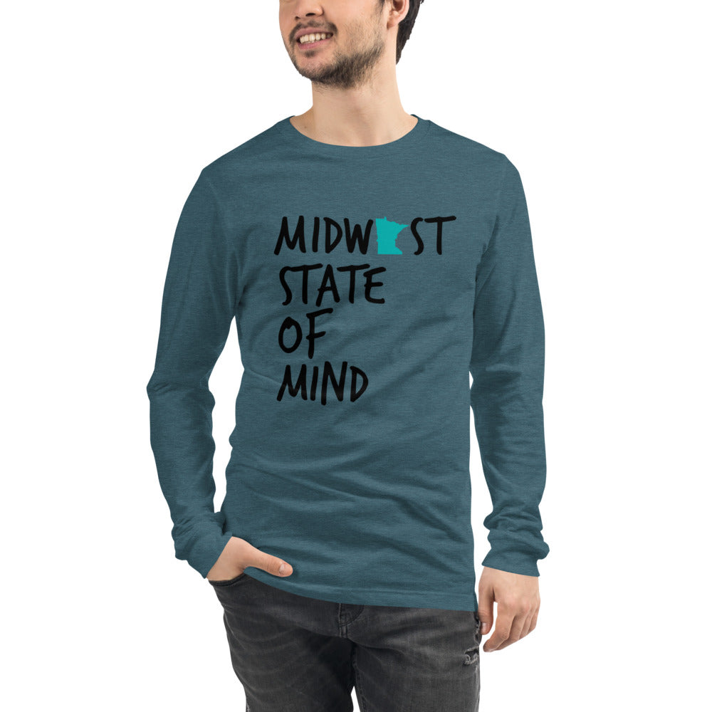 Midwest State of Mind™ Minnesota Unisex Long Sleeve Tee