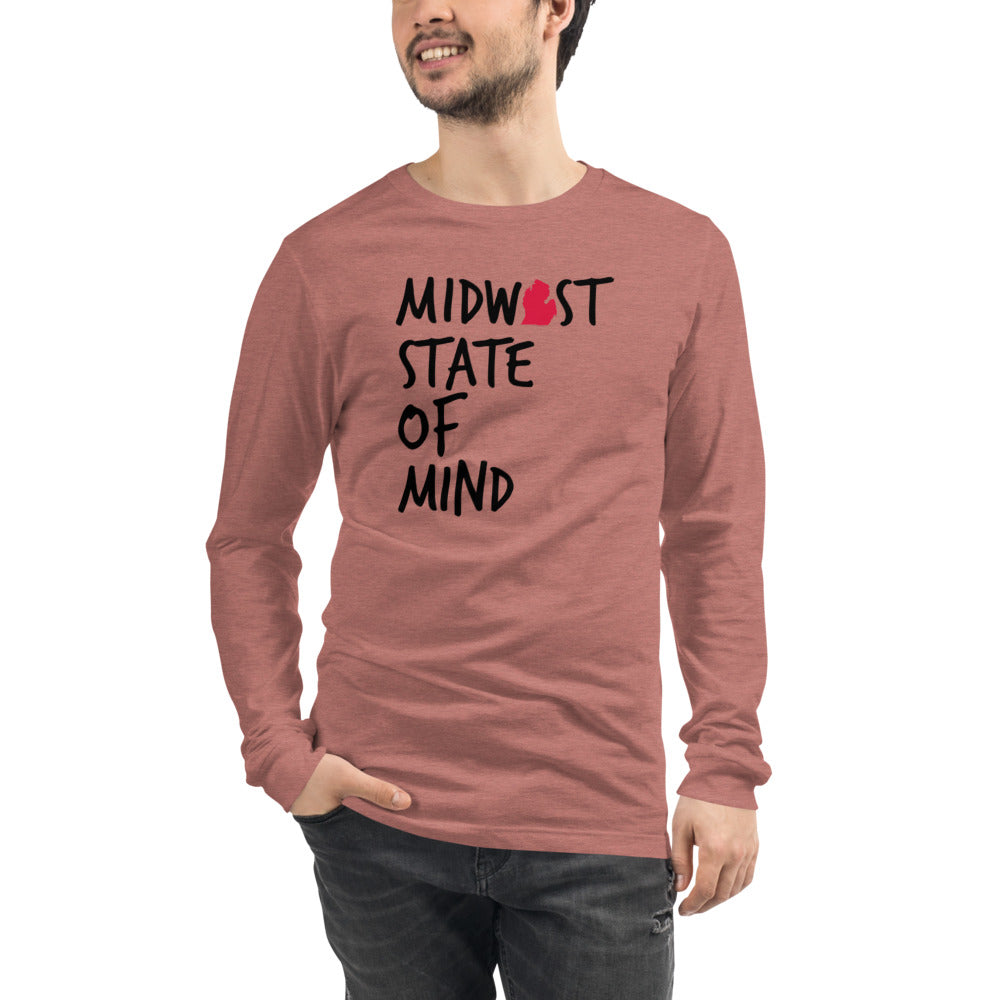 Midwest State of Mind Michigan™ Unisex Long Sleeve Tee