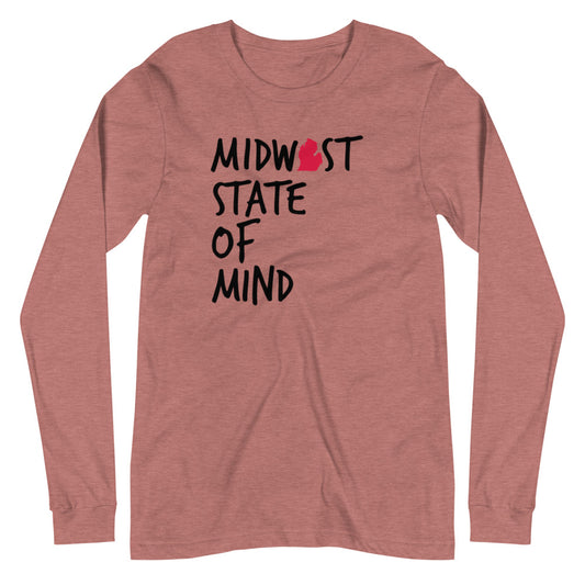 Midwest State of Mind Michigan™ Unisex Long Sleeve Tee