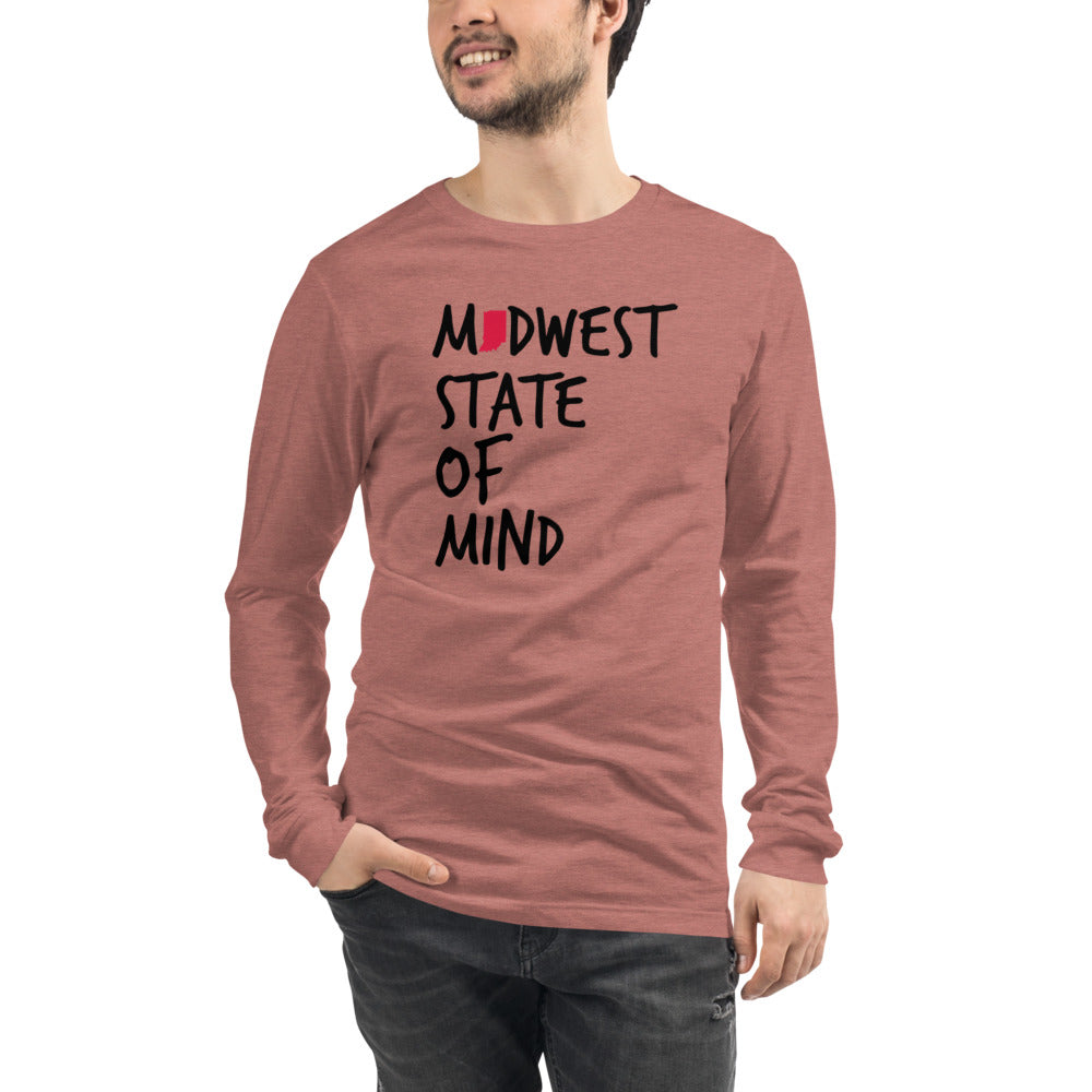Midwest State of Mind Indiana™ Unisex Long Sleeve Tee