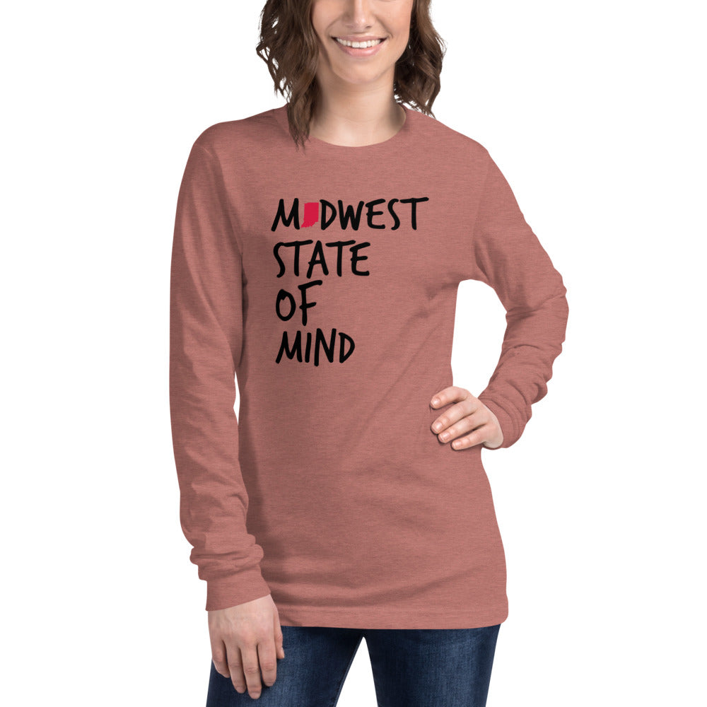 Midwest State of Mind Indiana™ Unisex Long Sleeve Tee