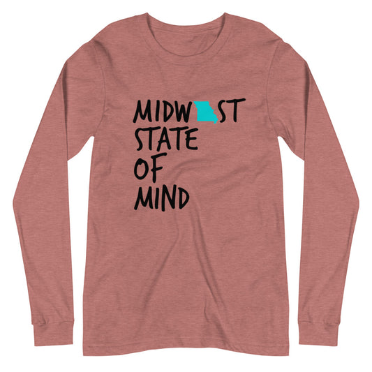 Midwest State of Mind™ Missouri Unisex Long Sleeve Tee