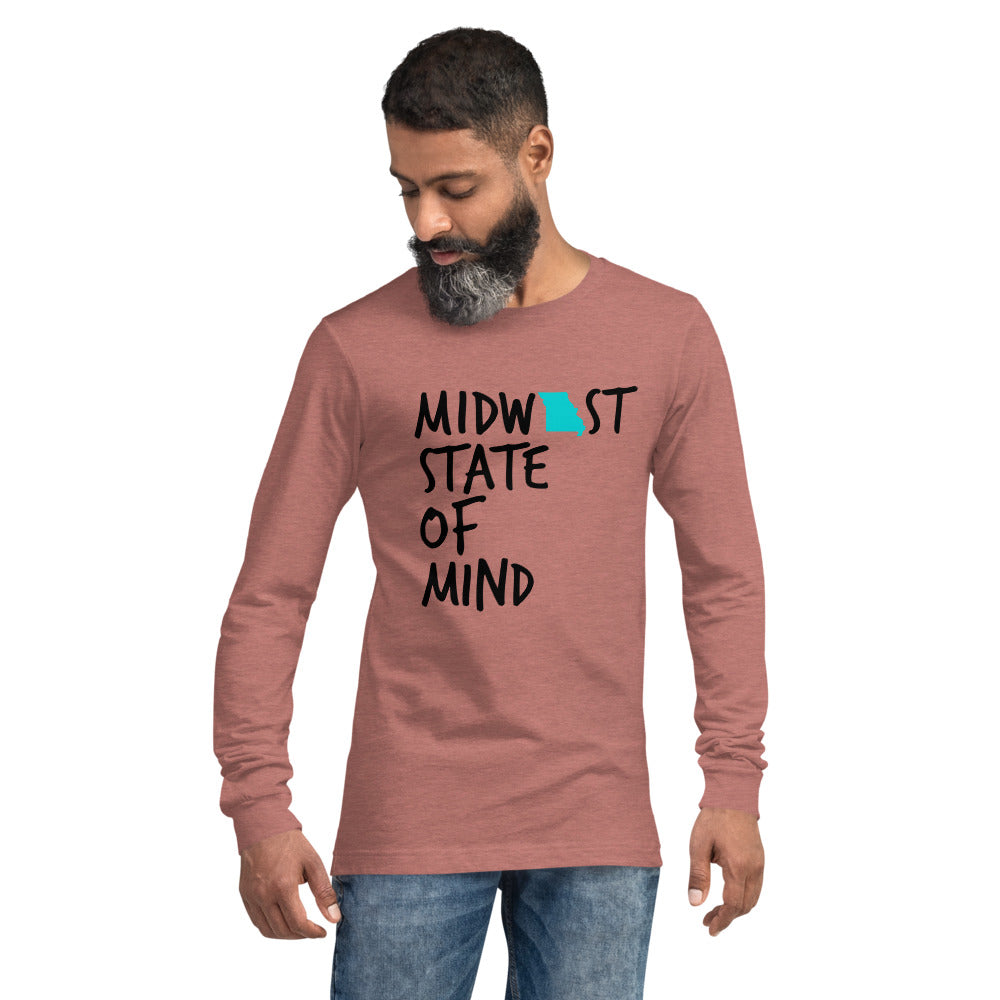 Midwest State of Mind™ Missouri Unisex Long Sleeve Tee