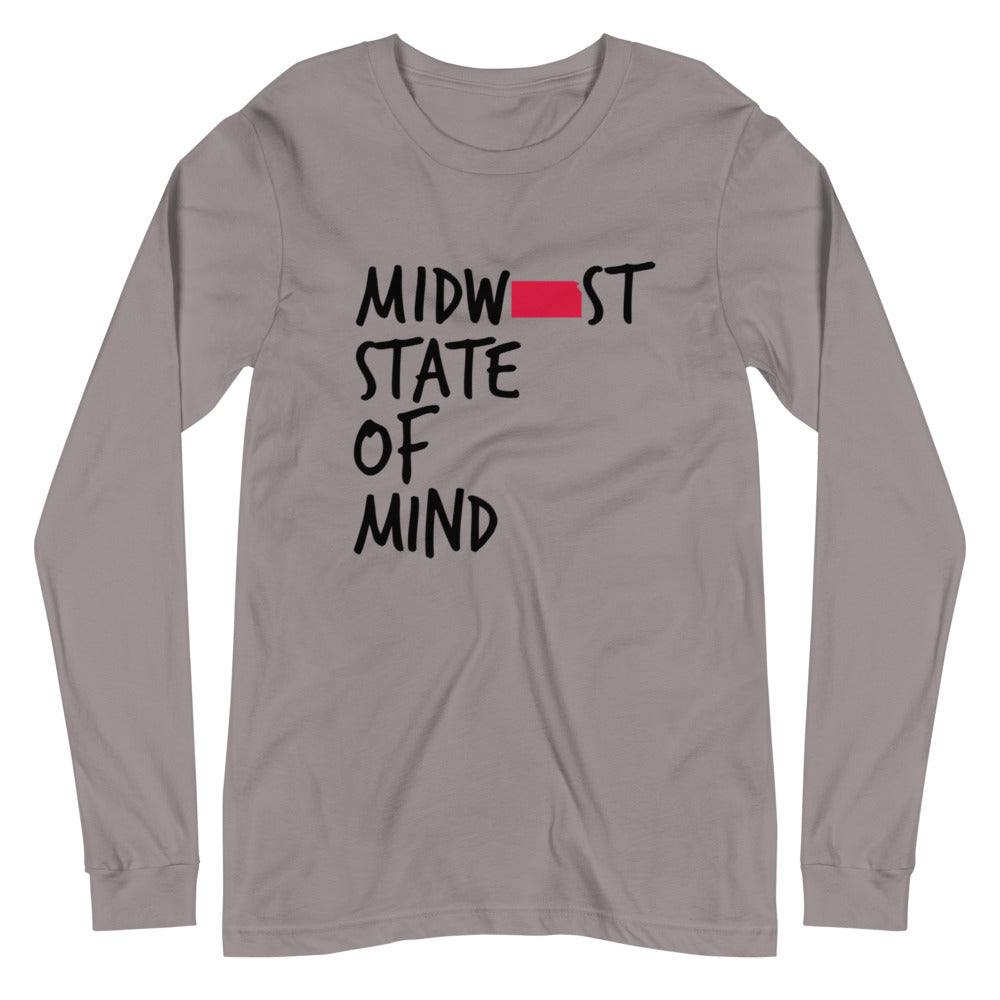 Midwest State of Mind™ Kansas Unisex Long Sleeve Tee
